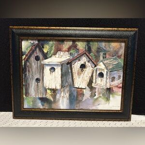 Michael Capser Home Alone Bird House Decorator Art Print-Framed 12 x 9